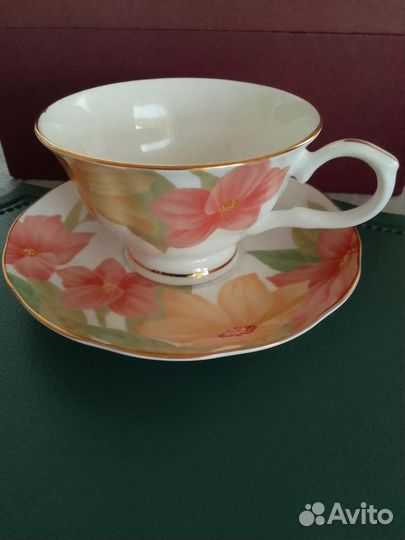 Чайная пара костяной фарфор англия