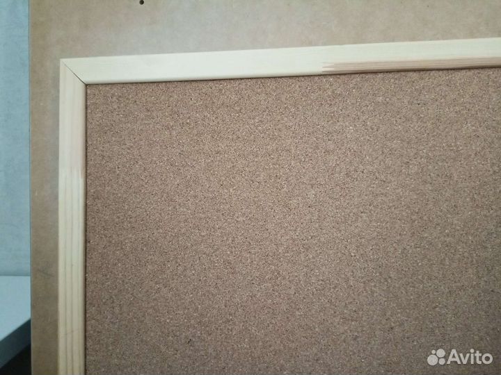 Доска пробковая для объявлений 90х120
