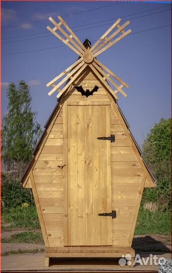 Дачный туалет деревянный SUN337