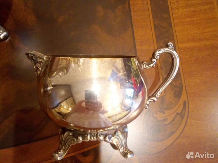 Сервиз чайно- кофейный, серебрение по меди