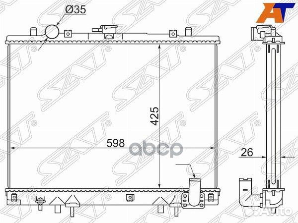 Радиатор Mitsubishi L200 96-06 MC0065 Sat