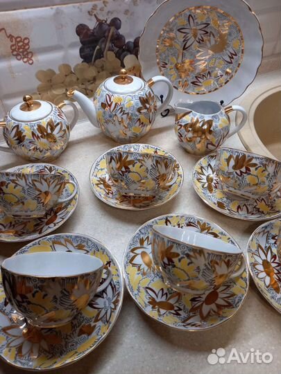 Сервиз чайный Золотая ромашка лфз