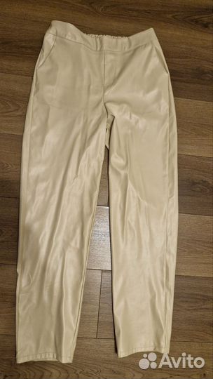 Брюки из кожзама