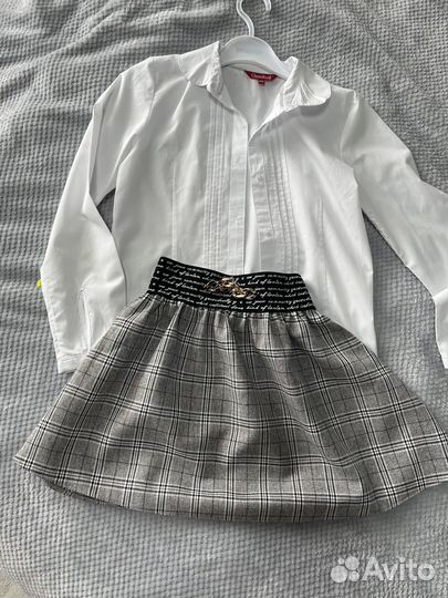 Школьная форма для девочки 140 пакетом серая