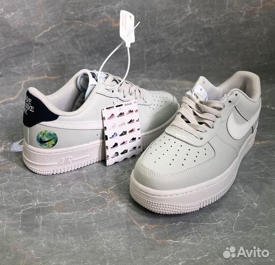 Кроссовки nike air force 1 серые