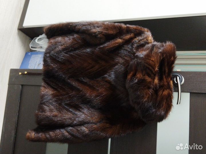 Шуба норковая автоледи с капюшоном 46