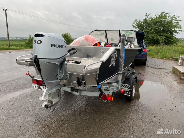 Триера 490 fish + honda BF60AK2