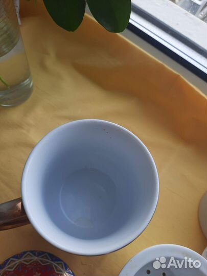 Бокал с крышкой заварник с розеткой Япония