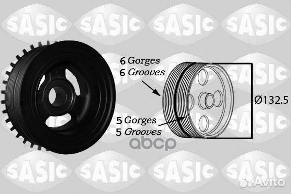 Шкив коленвала 2156068 2156068 Sasic