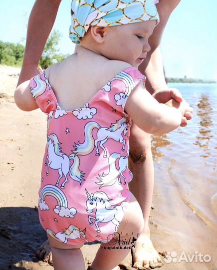 Купальник для девочки единороги