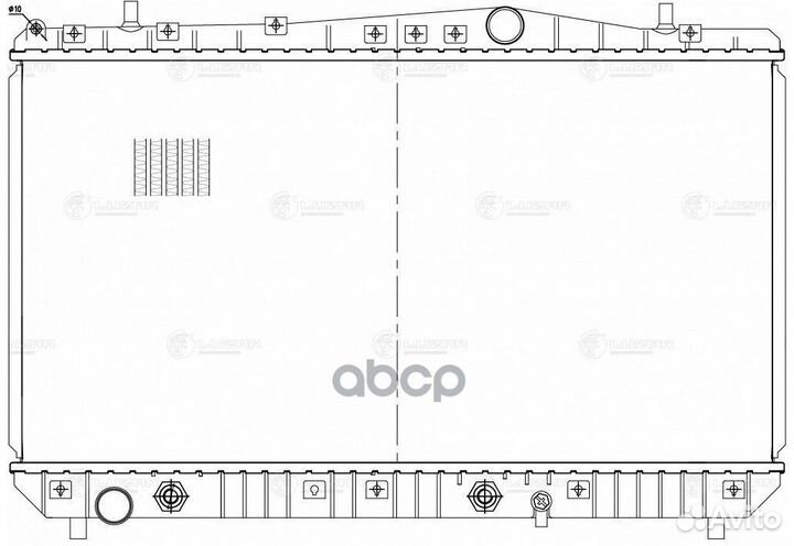 Радиатор chevrolet lacetti 04- 1.6/1.8 ат (паян