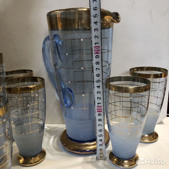 Набор для воды. СССР. Стекло с насыпью