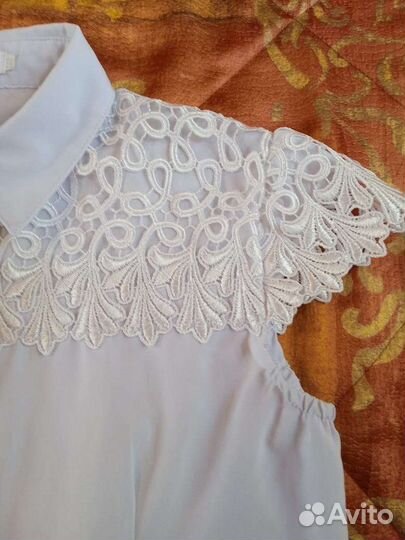 Блузка белая для девочки,р.146
