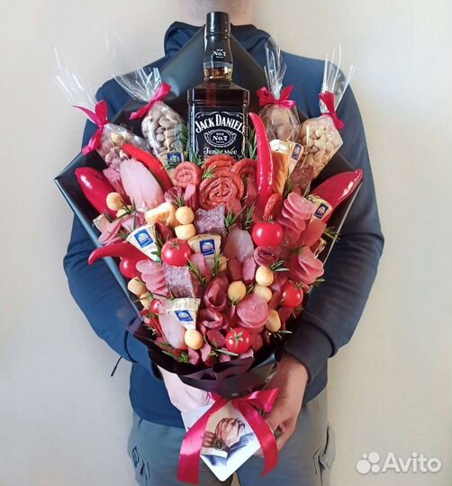 Съедобный мужской мясной букет