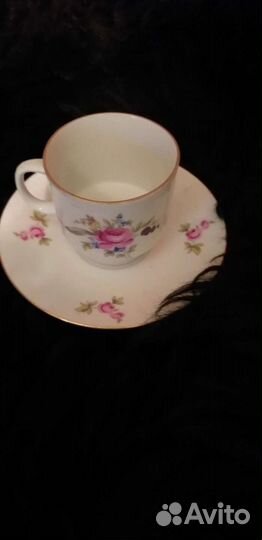 Кофейно -чайная пара,фарфор Чехословакия 70е