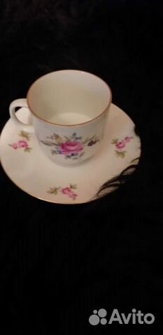 Кофейно -чайная пара,фарфор Чехословакия 70е