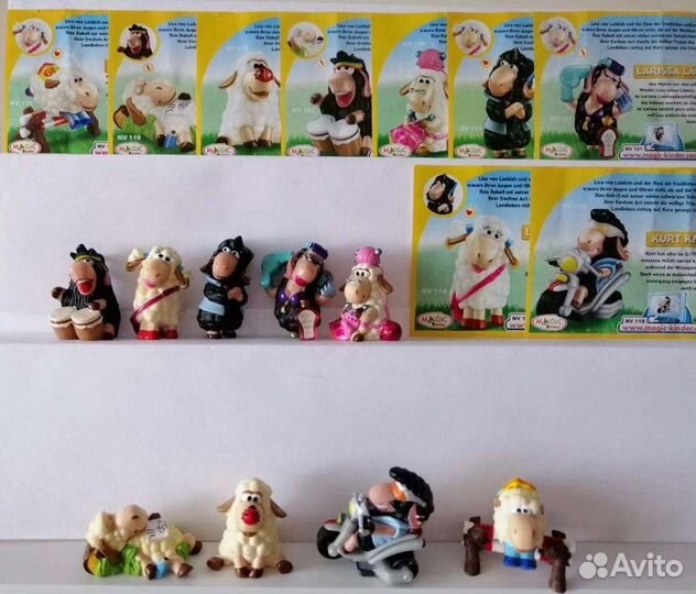 Киндер Попугаи пираты Ноев ковчег Шрек Овечки и др