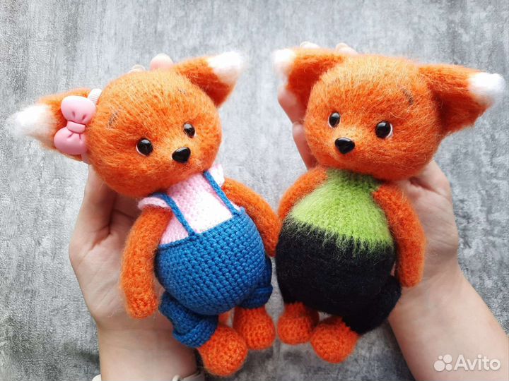 Вязаный лисёнок, ручная работа, свяжу на заказ