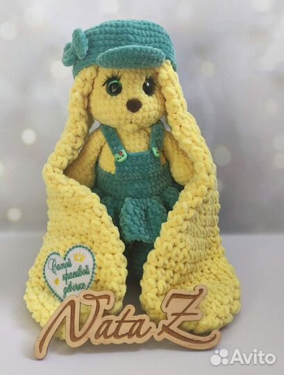 Мягкая игрушка заяц ручной работы