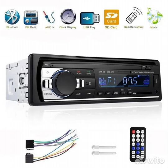 Автомагнитола Bluetooth mp3 USB 1din новая