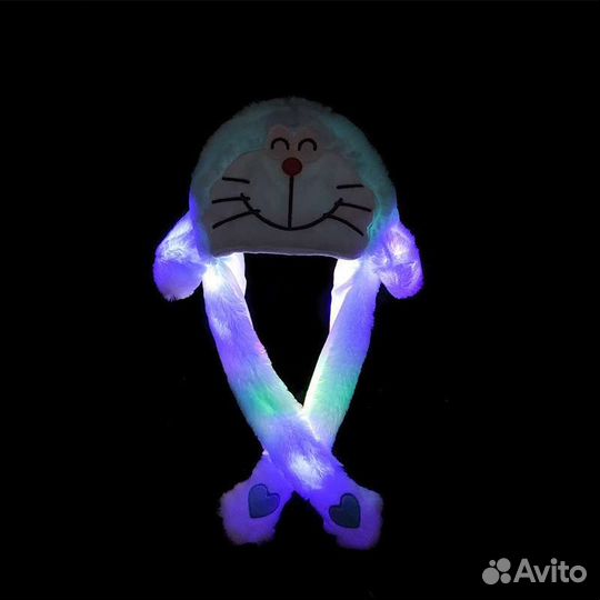 Шапка светящаяся кота