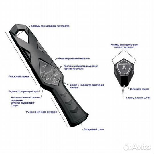 Ручной досмотровый металлоискатель sphinx BM-611