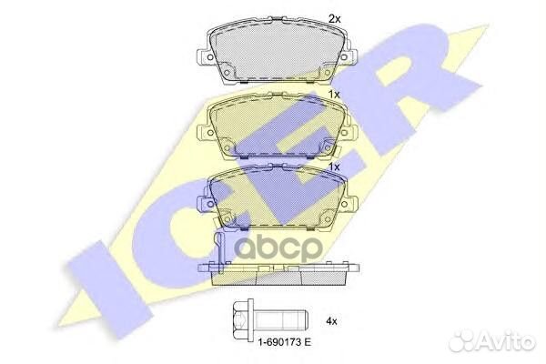 Колодки передние honda civic 5D 06- icer 181773
