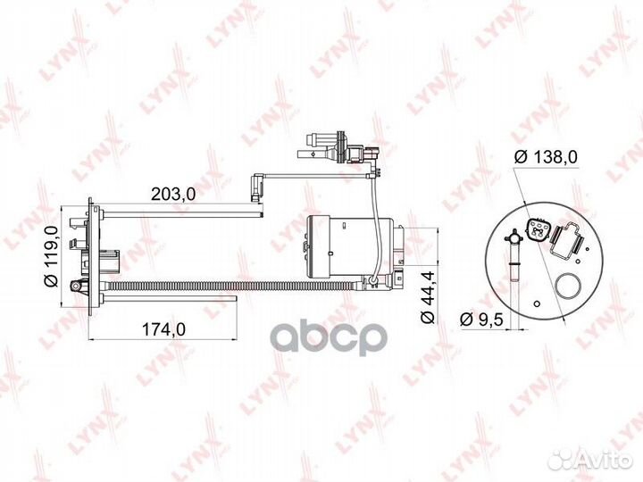 Фильтр топливный LF969M lynxauto