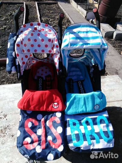 Коляска для двойни прогулочная