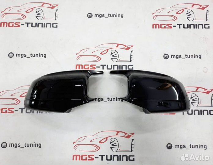 Крышки зеркал стиль BMW M5 F10 черные (Дорест)