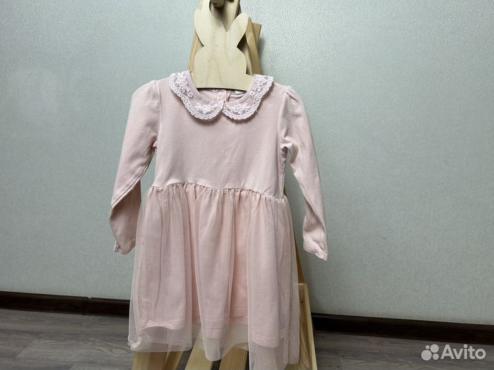 Платье с длинным рукавом для девочки размер 92