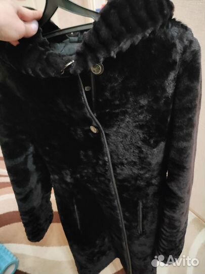 Шуба мутоновая с капюшоном 42-44