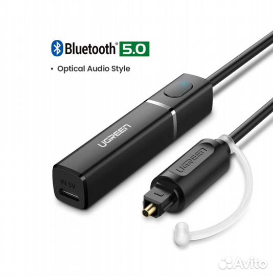 Bluetooth адаптер передатчик Ugreen оптика/3.5мм