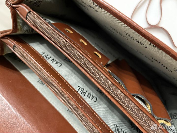 Борсетка кожаная