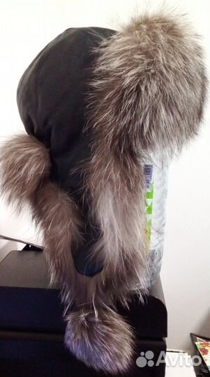 Шапка ушанка натуральный мех женская