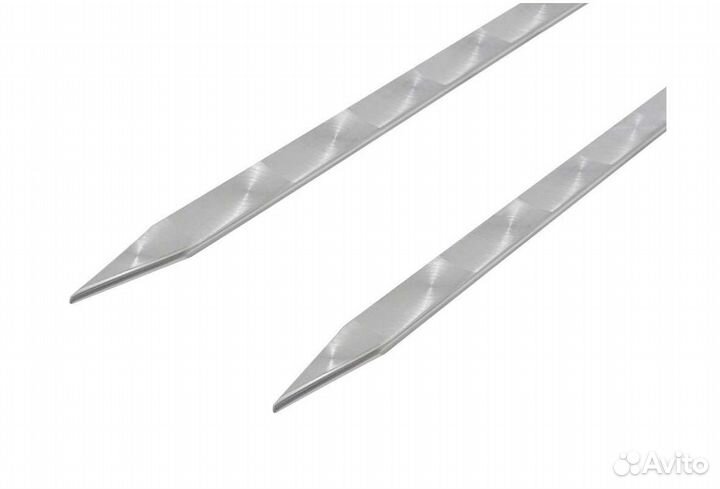 Шампур двойной вилка нерж 400х12х3 мм. с ручкой