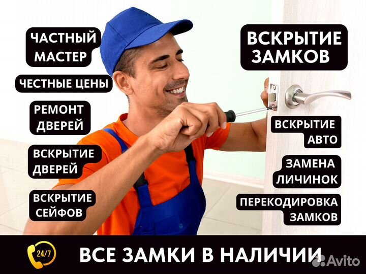 Вскрытие замков,замена и установка любой сложности