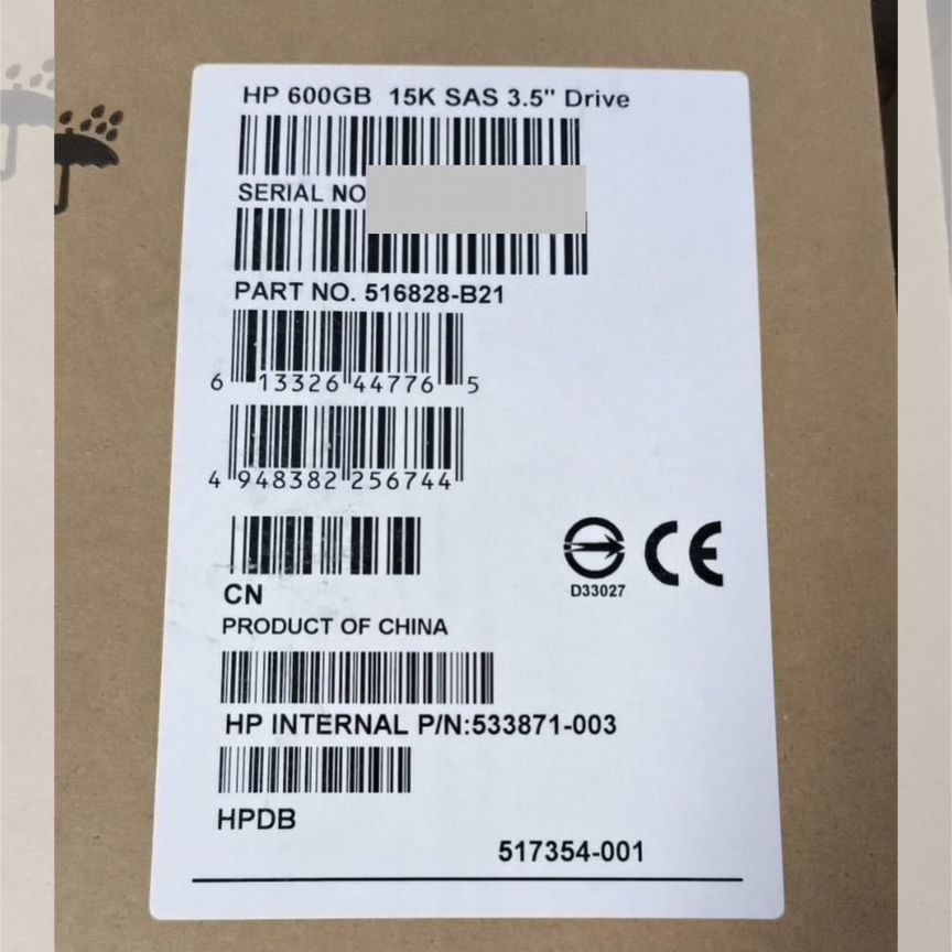 [516828-B21] Жесткий Диск 600gb517354-001