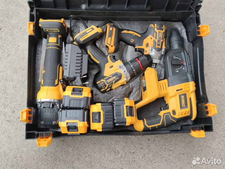 Dewalt 4в1 аккумуляторный набор 36в с 4 акб