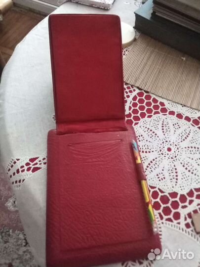 Старинный футляр для блокнота, мельхиор