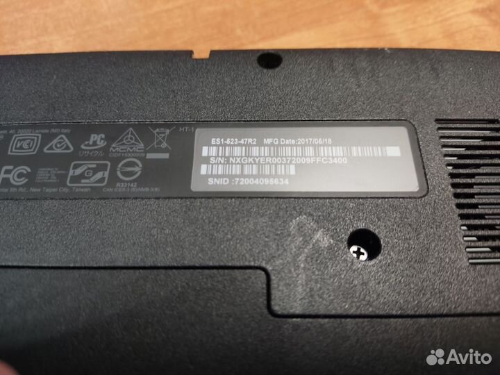 Ноутбук Acer Aspire ES1-523-47R2, 15.6