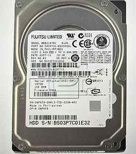 147Gb SAS fujitsu MBB2147RC