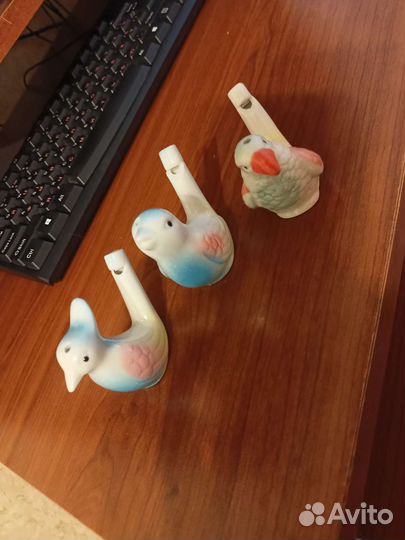 Фарфоровые птицы свистки водяные