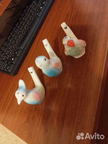 Фарфоровые птицы свистки водяные