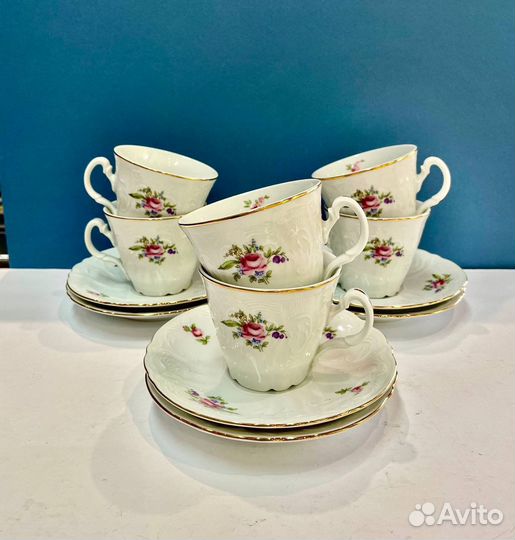 Чайные пары ручная роспись Чехия 1995-2000 гг