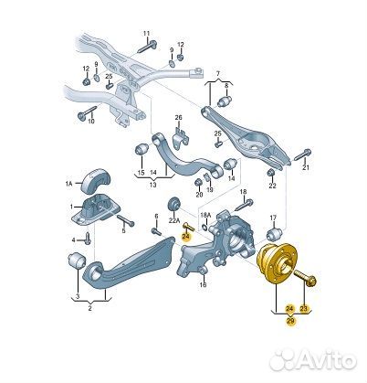 Подшипник ступицы колеса задний Skoda Kodiaq