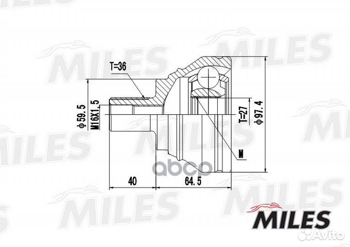 Шрус audi A3/VW golf/passat/touran 1.9-2.0TDI 0