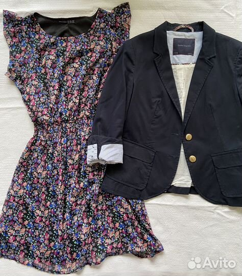 Пиджак летний zara, платье atmosphere