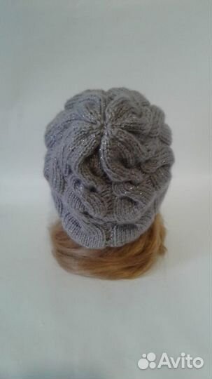 Шапочка вязаная полушерстяная