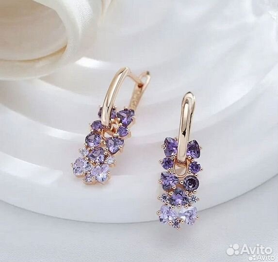 Золотой комплект покрытие золото проба 585RG